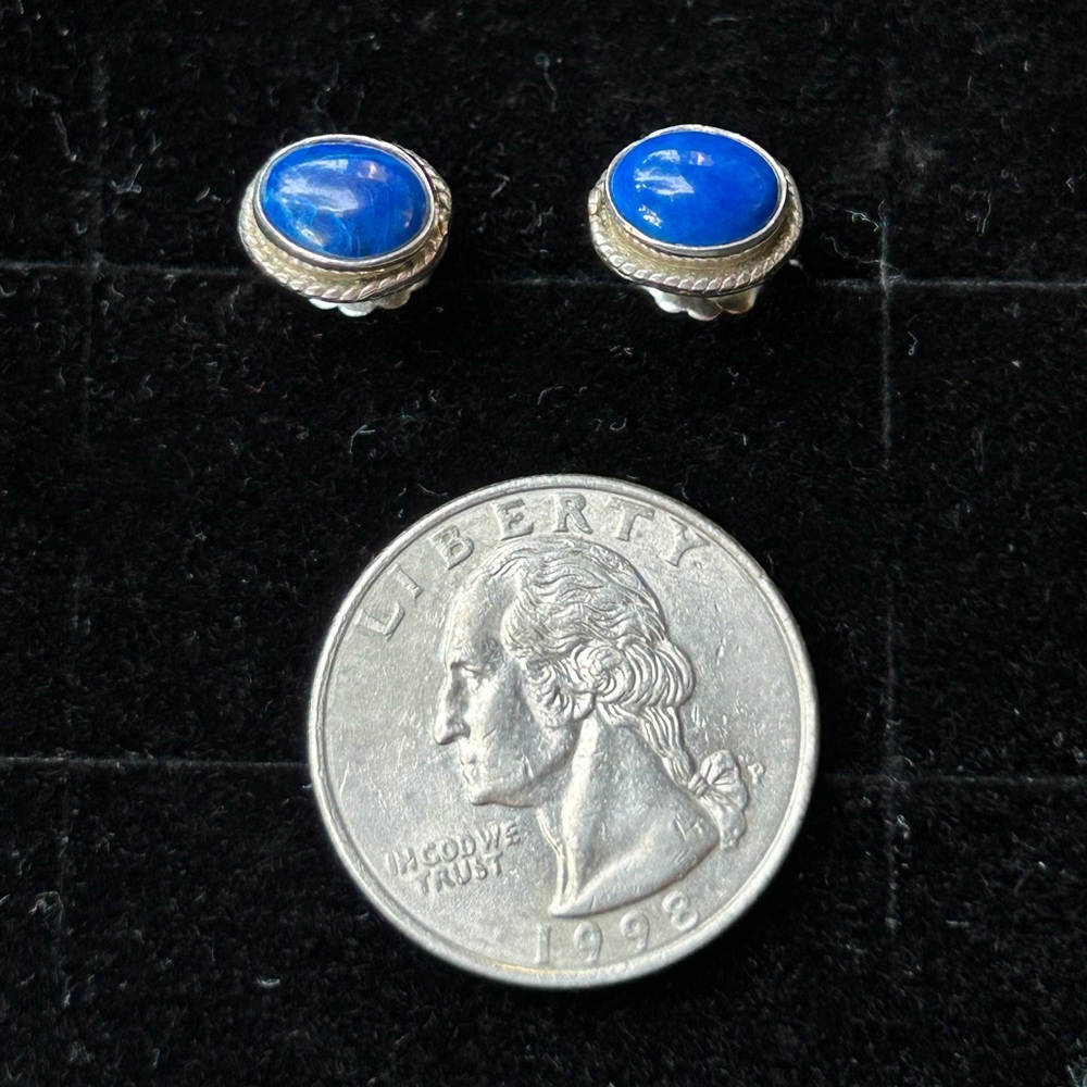 Sterling Silver and Lapis stud earrings